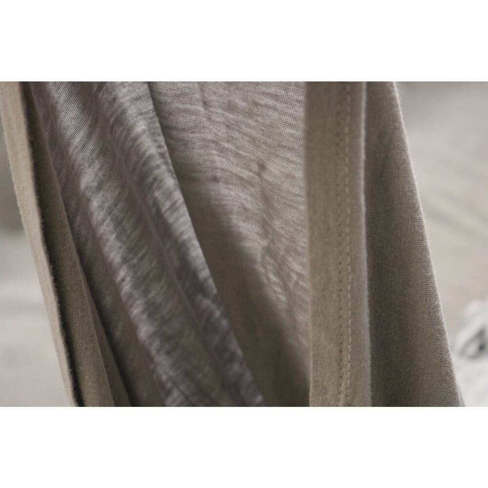 TWENTY ONE Babydoll Dress Women Small Heather Gray Pleated Stripes Sheer Shirt - Picture 14 of 16